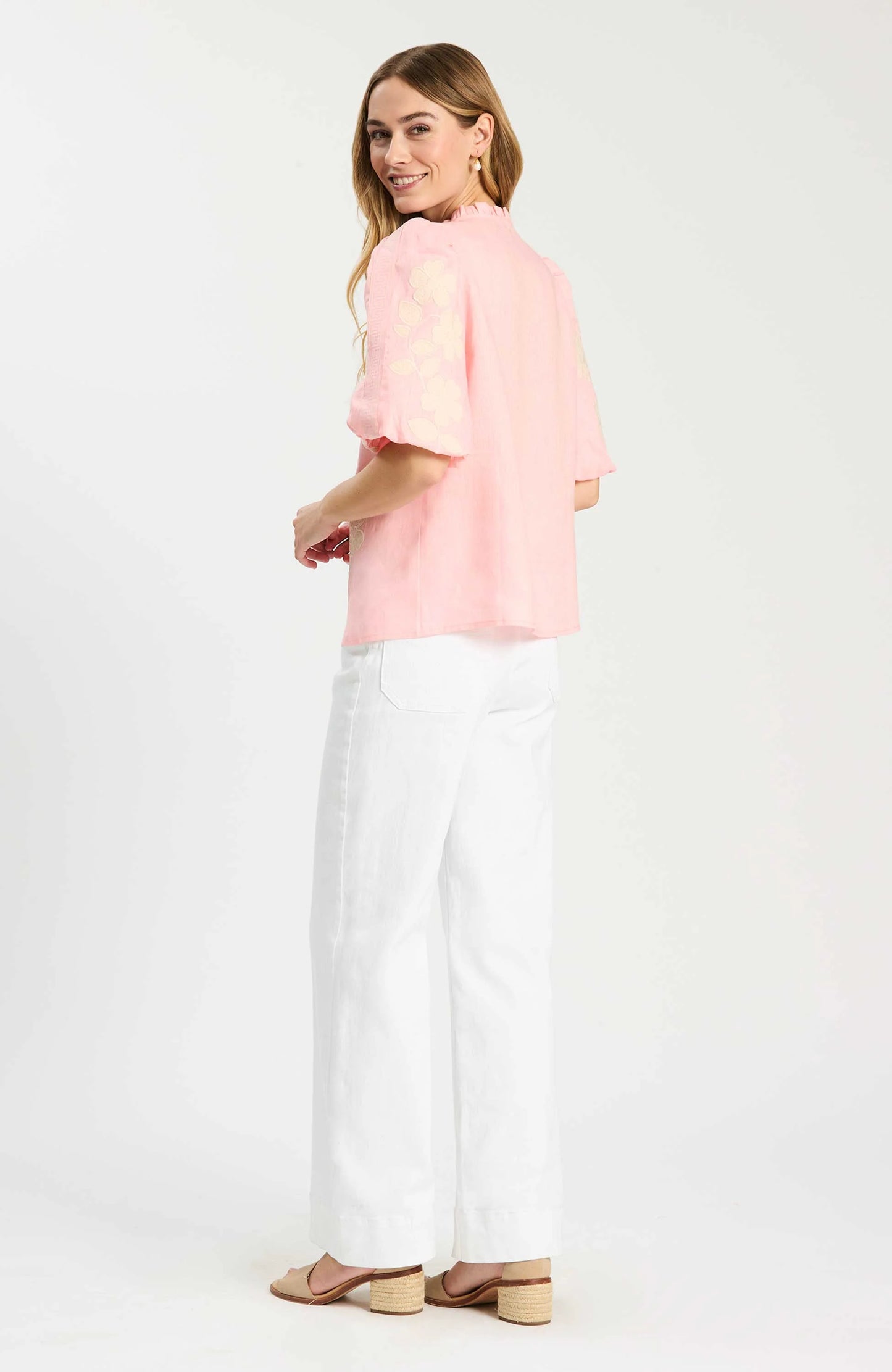Applique Pink Blouse