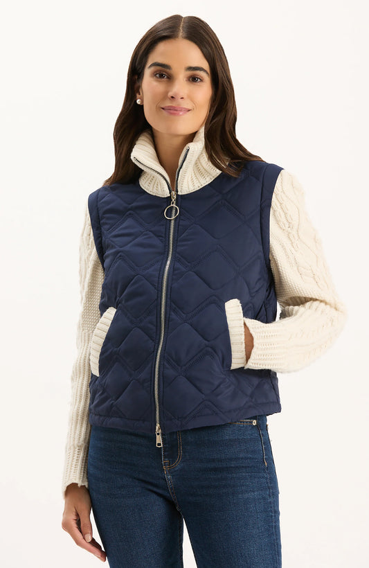 Sweater puffer vest Jacket