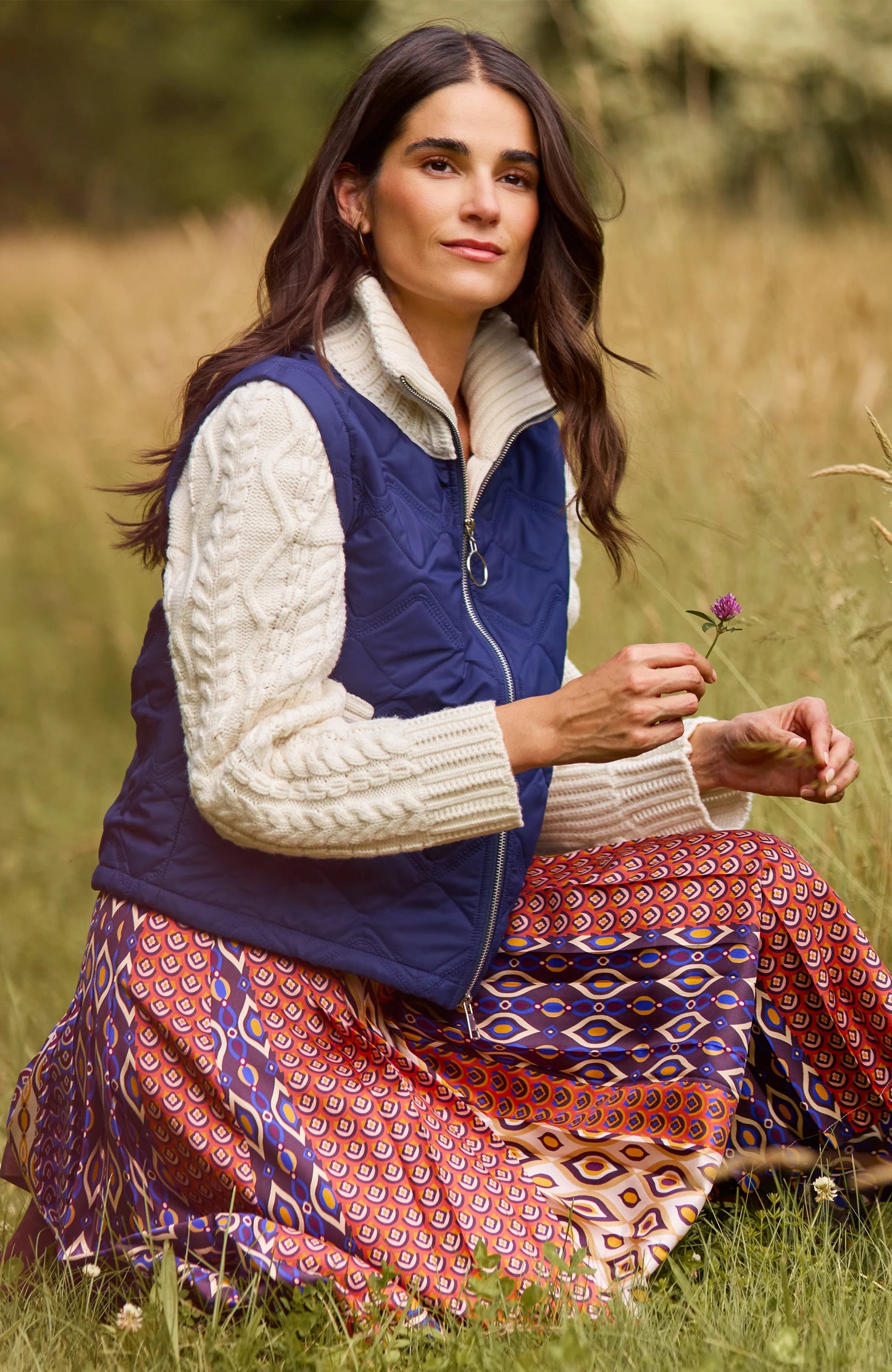 Sweater puffer vest Jacket