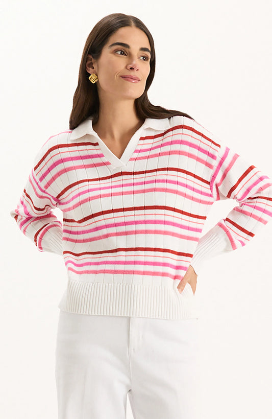 Pink and Red Stripe Sweater