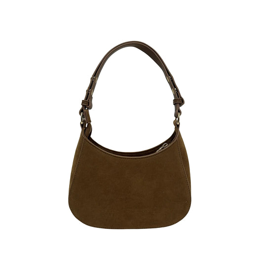 Suede Shoulder Bags - Chestnut