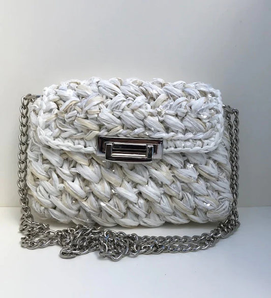 White Sequin Handbag