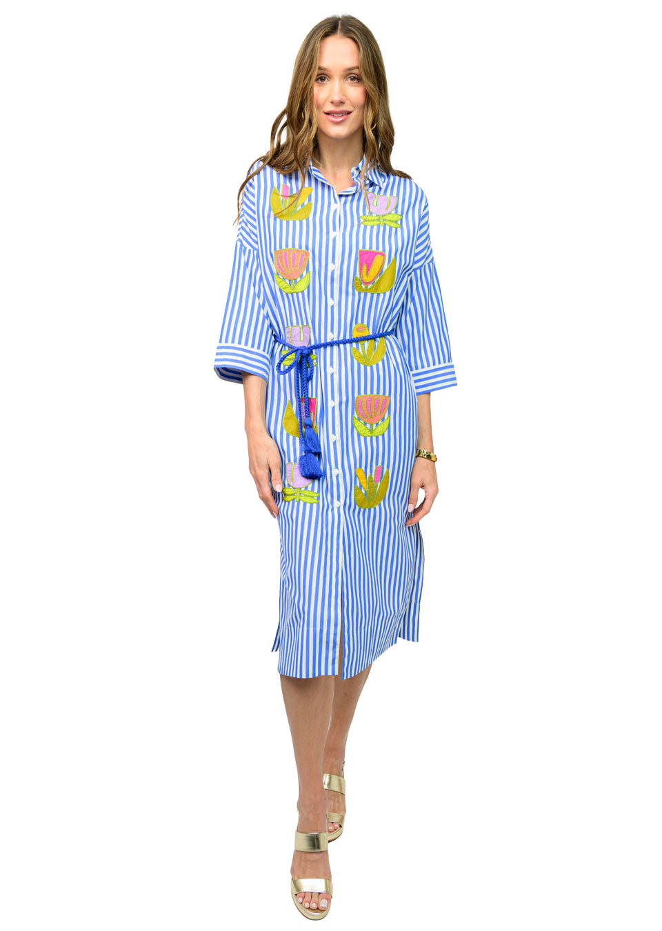 Harbor Bloom Stripe Dress