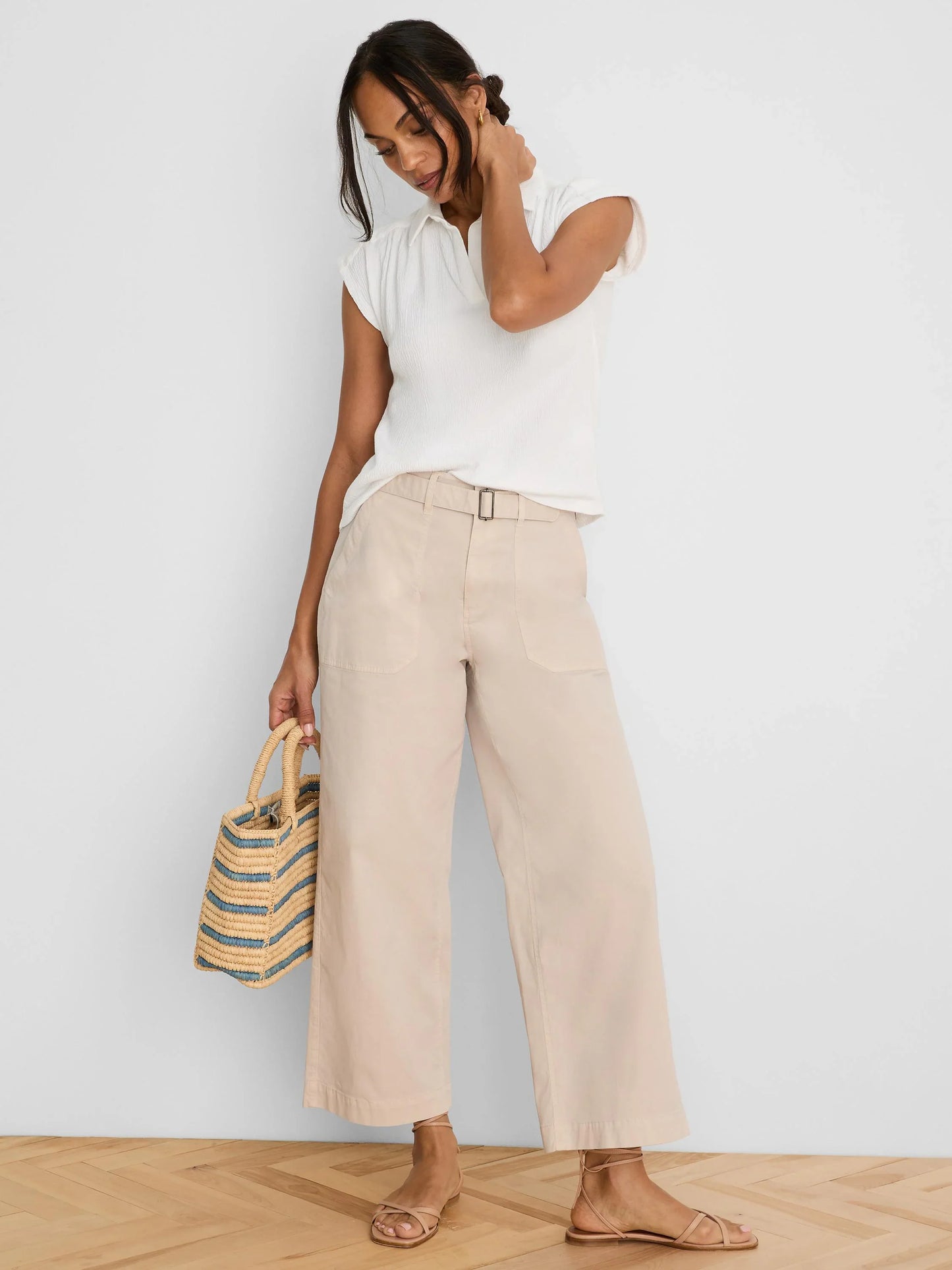 Coastal Crinkle Top - White