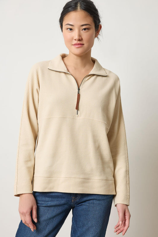 The Waffle Half-Zip Pullover