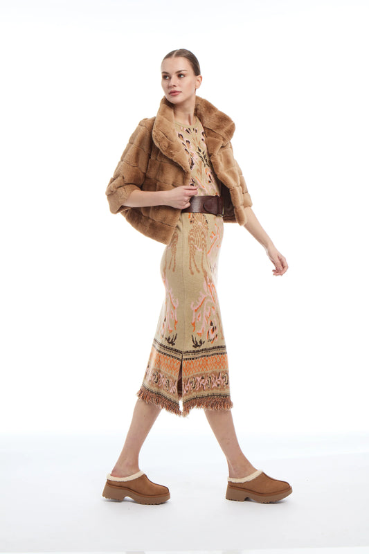 Pamela faux fur crop Jacket