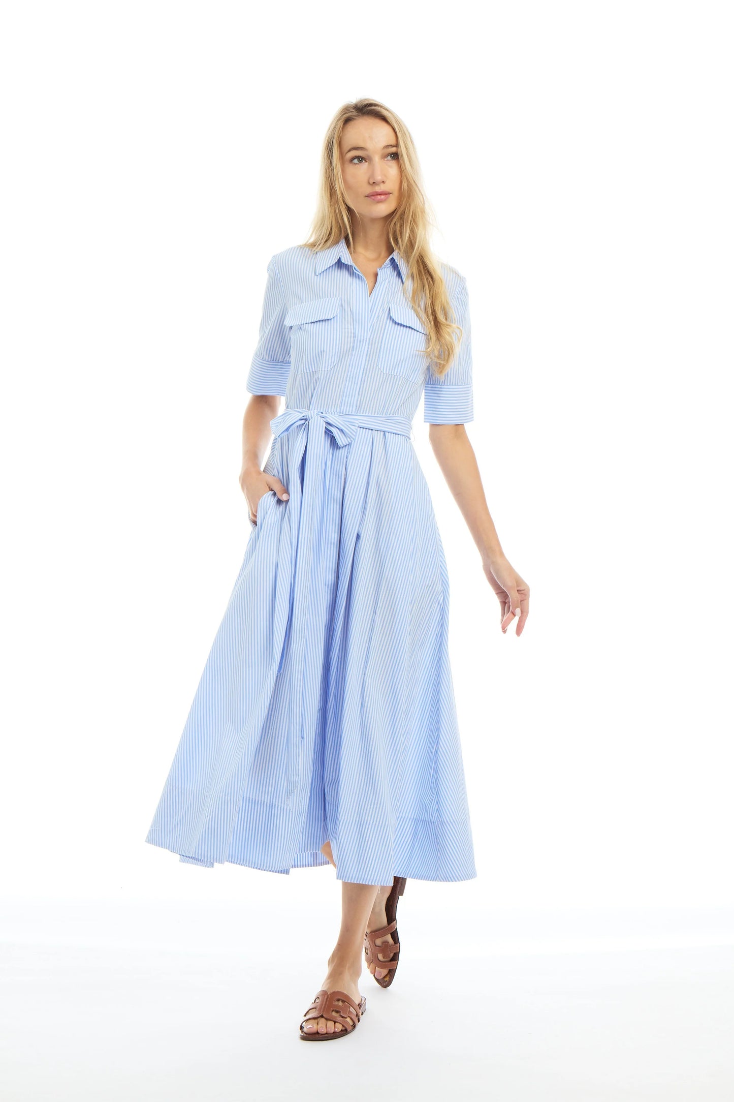 Audrey Dress - Pink stripe