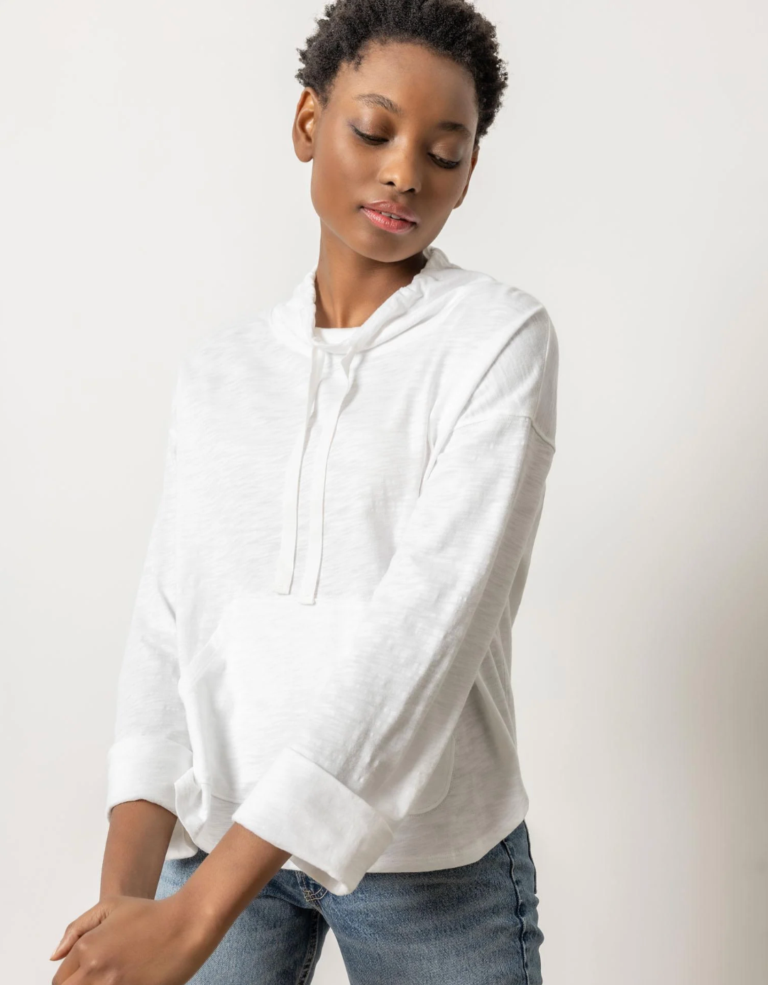 Drawstring Neck Pullover