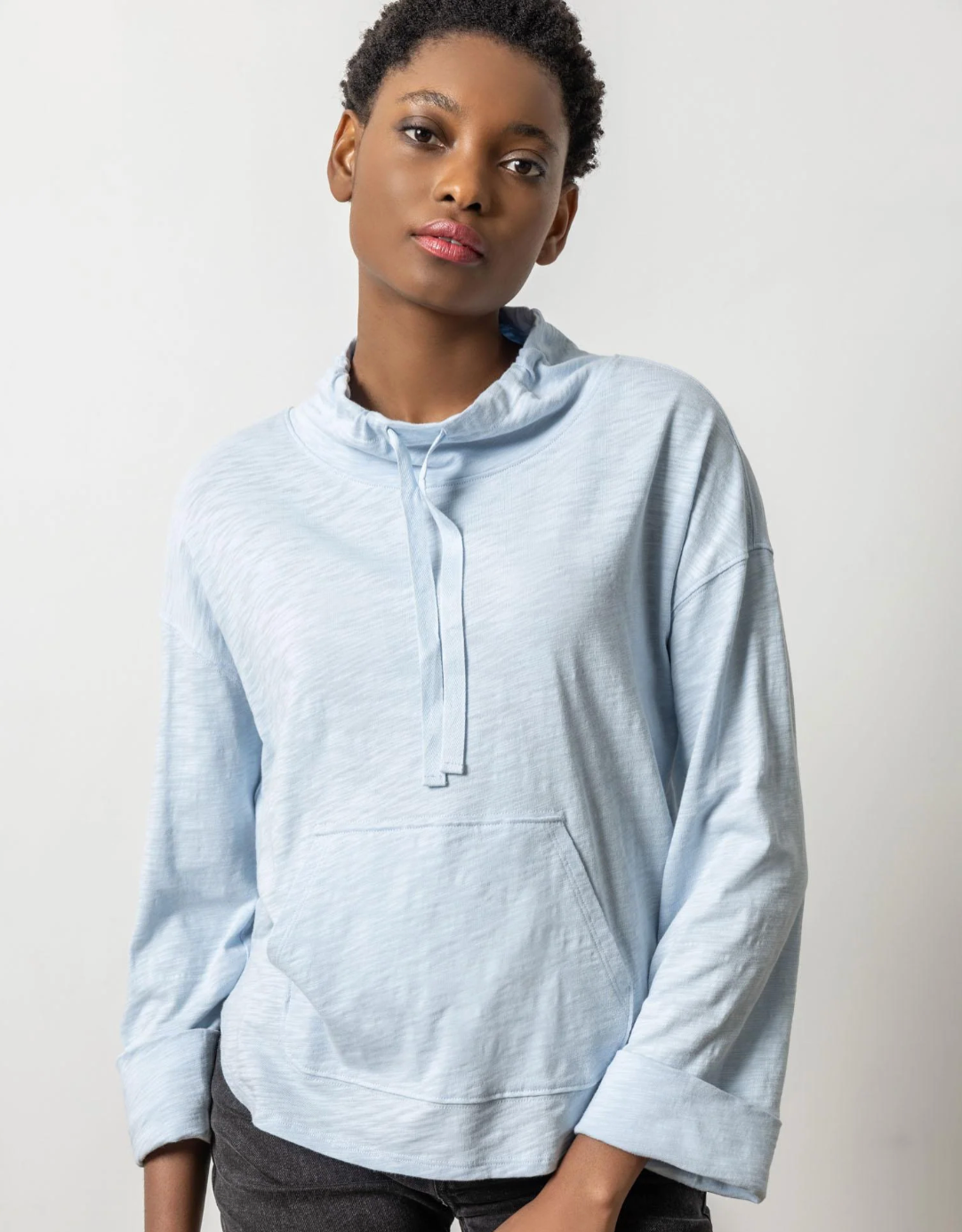 Drawstring Neck Pullover