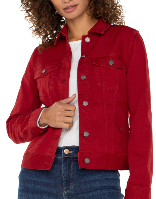 Classic Red Jean Jacket