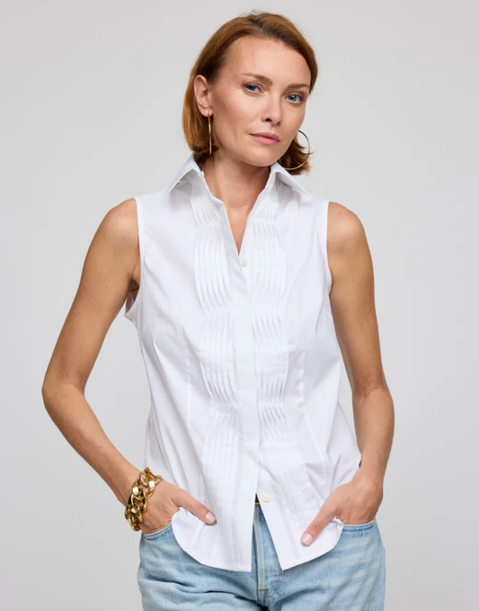 Sleeveless Lilith top in White