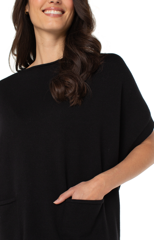 1/2 Sleeve boat neck sweater