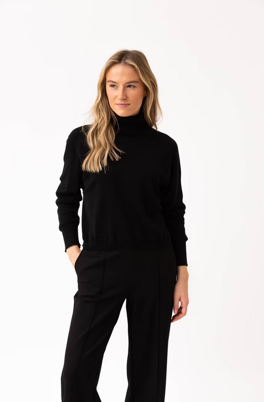 Essential Black Turtleneck Sweater