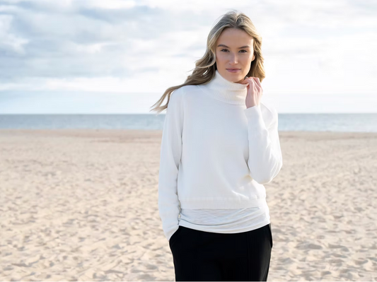 Essential Off-White Turtleneck Sweater