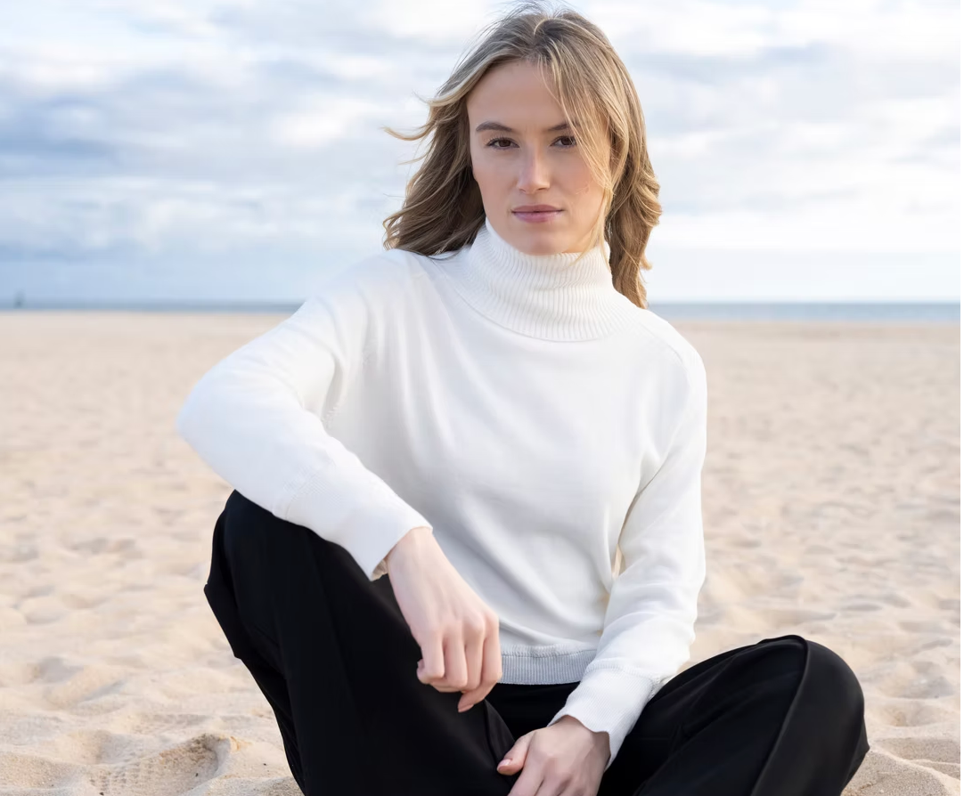 Essential Off-White Turtleneck Sweater