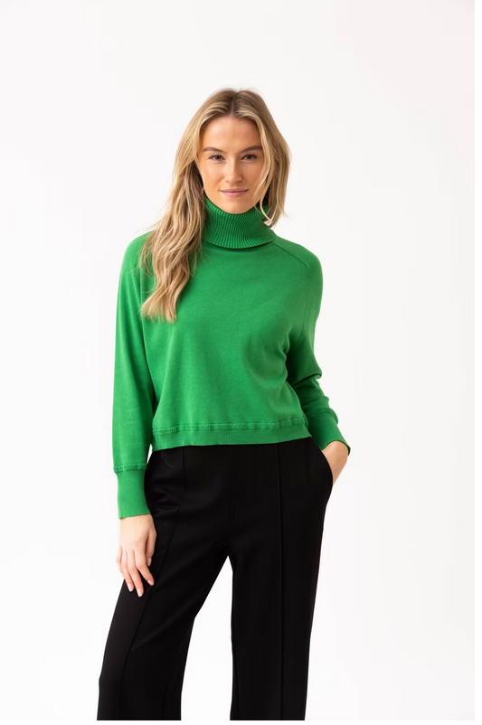 Essential Green Turtleneck Sweater