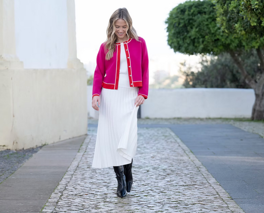 The Charlotte Contrast Trim Cardigan