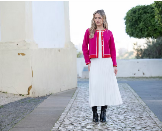 Pink and Red Cardigan