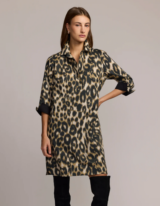 Aileen 3/4 Sleeve Animal Print Dress