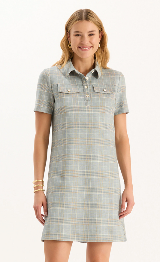 Knit plaid Dress