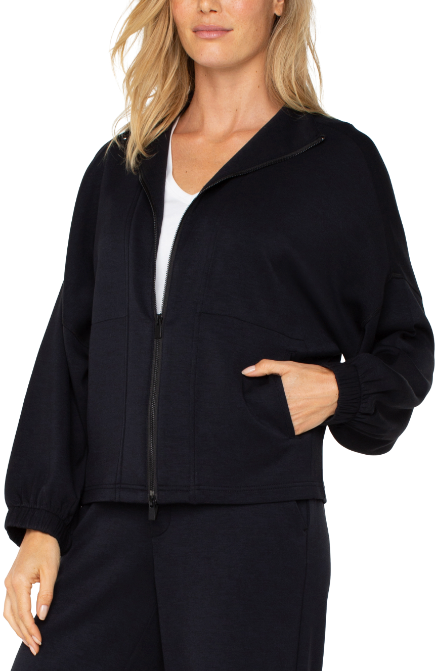Funnel Neck Zip Up Jacket