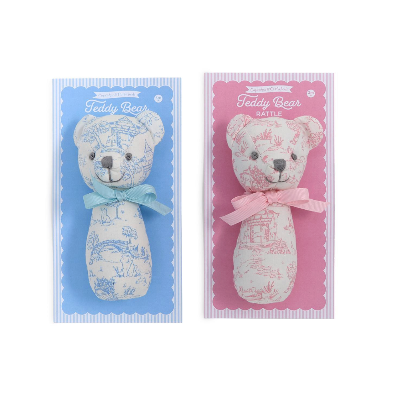 Toile Teddy Rattles