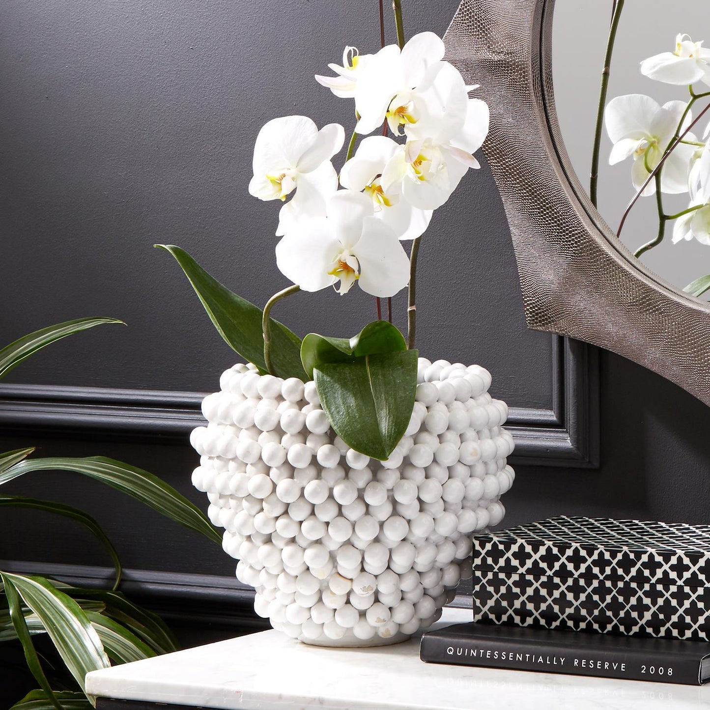 Pompom Decorative Vase/Planter - Ceramic