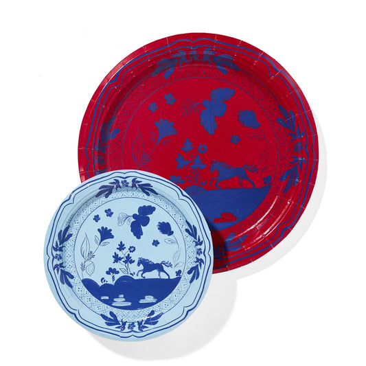 Blue on Baby Blue Mini Hors D'oeuvre Paper Plates