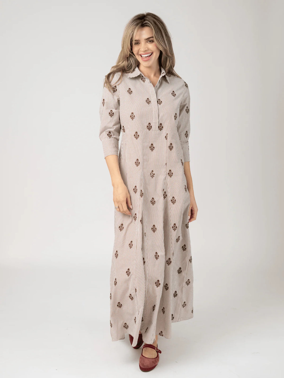 Alexa Brown Stripe Dress