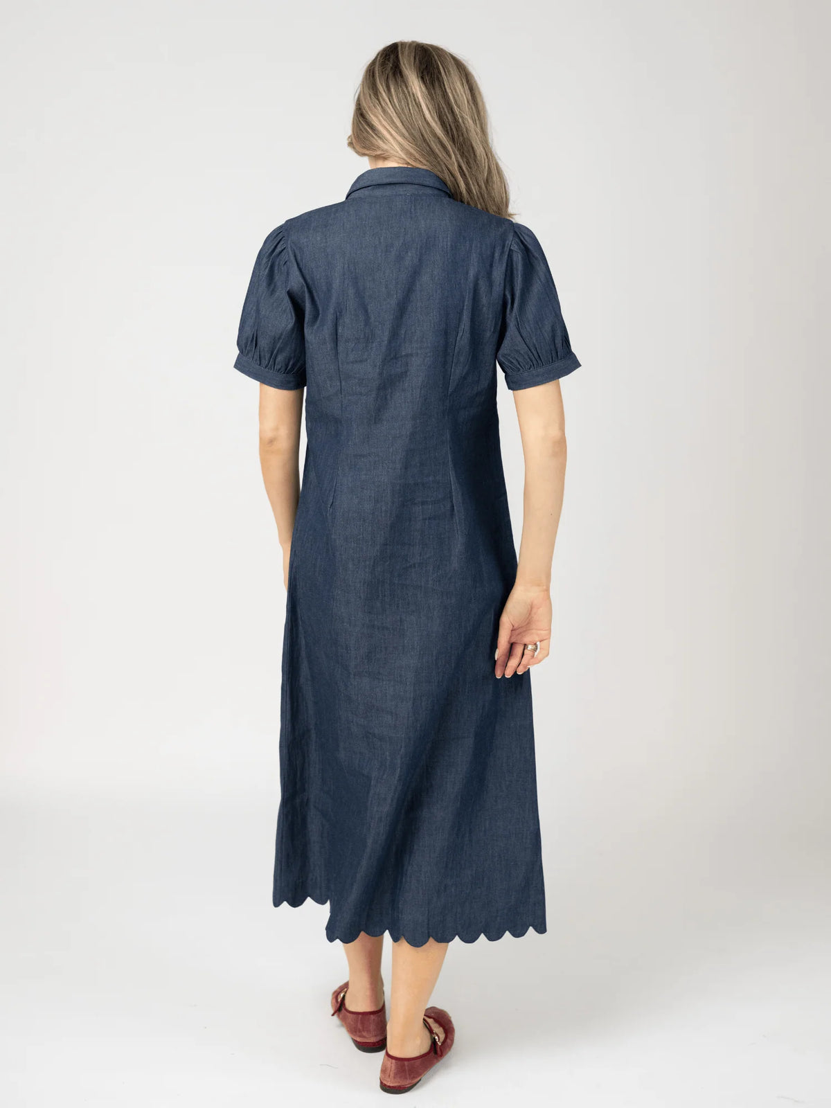 Kristen Dress with Scallop Hem