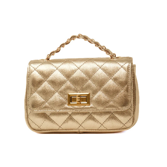 Gold Quilted Handbag