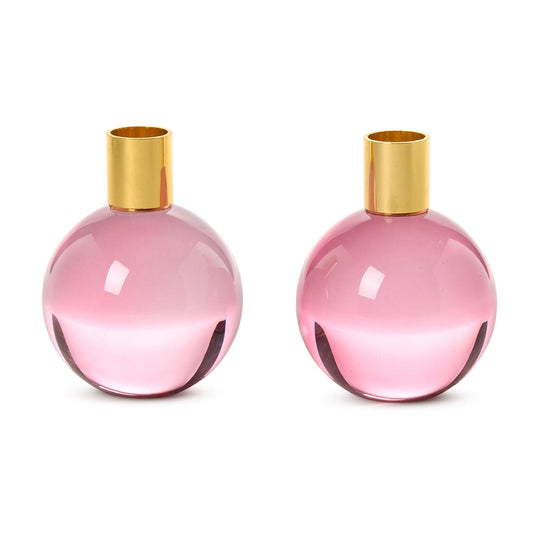 Pink Taper Candle Stick Holder