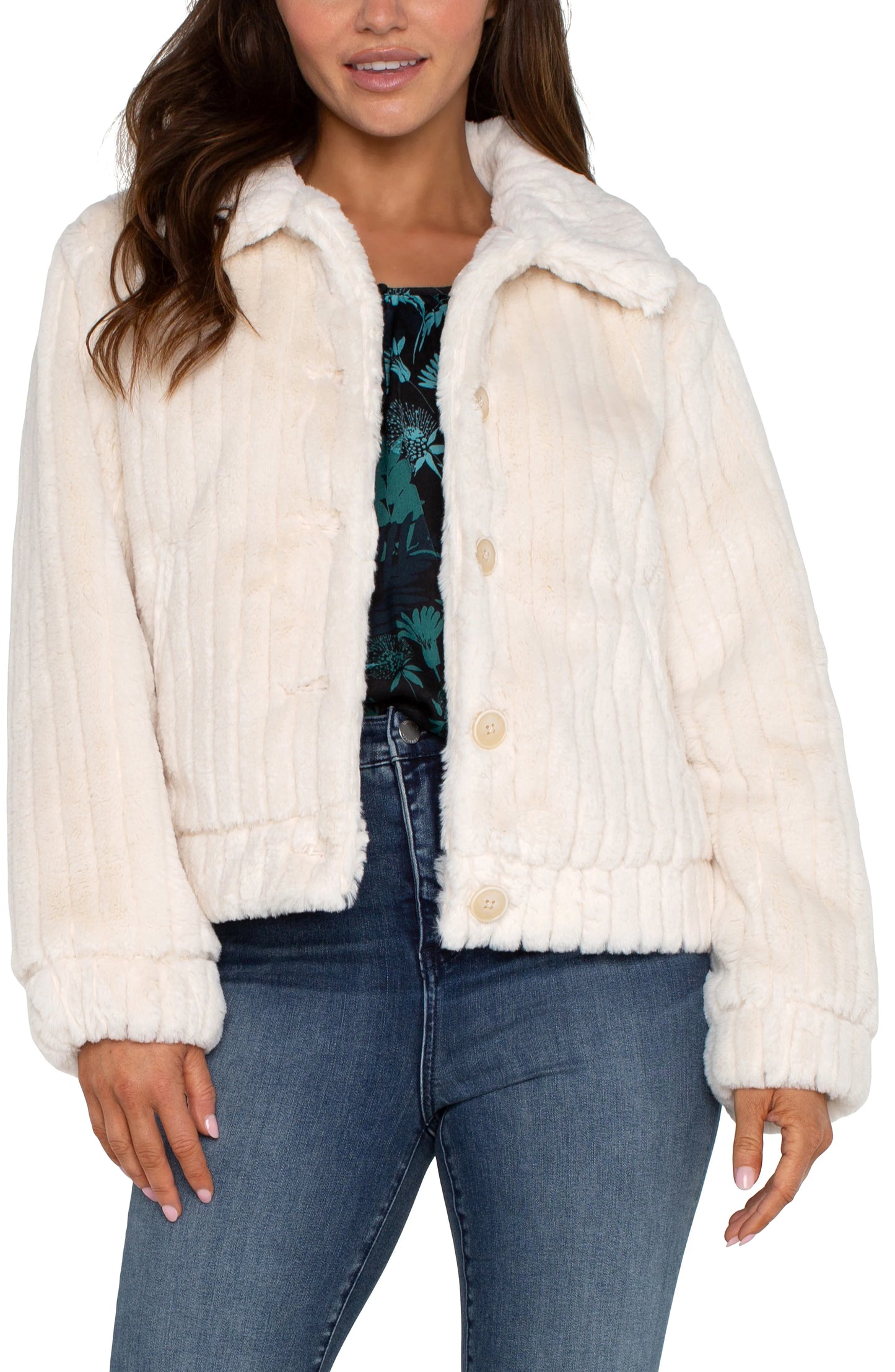 Faux Fur Trucker Jacket