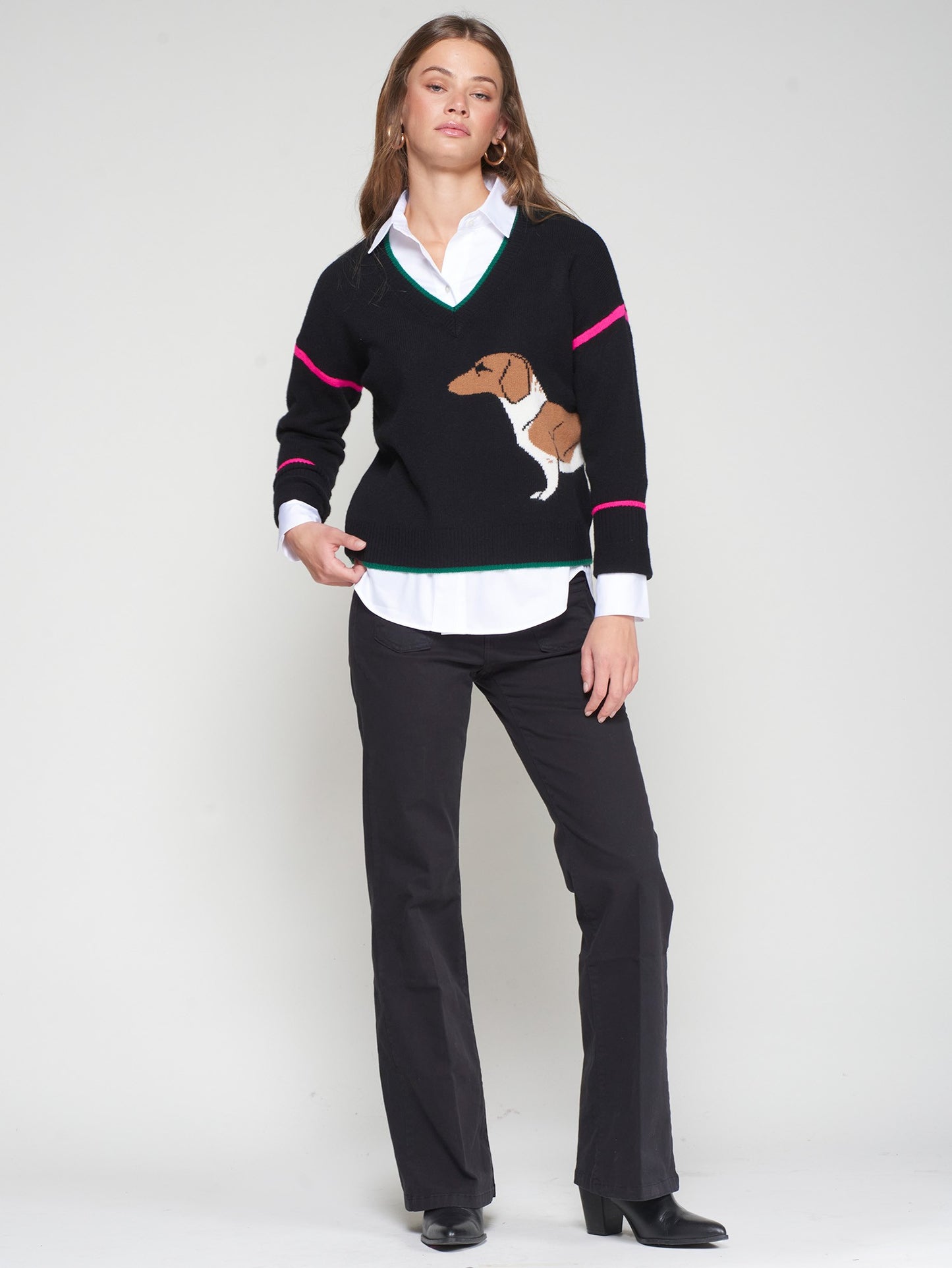 Black Dachshund Sweater