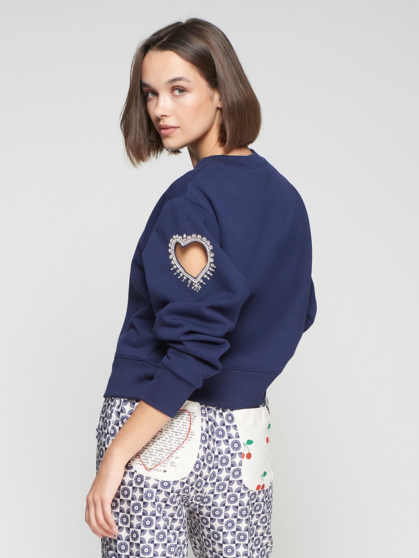 Navy Heart Sweatshirt