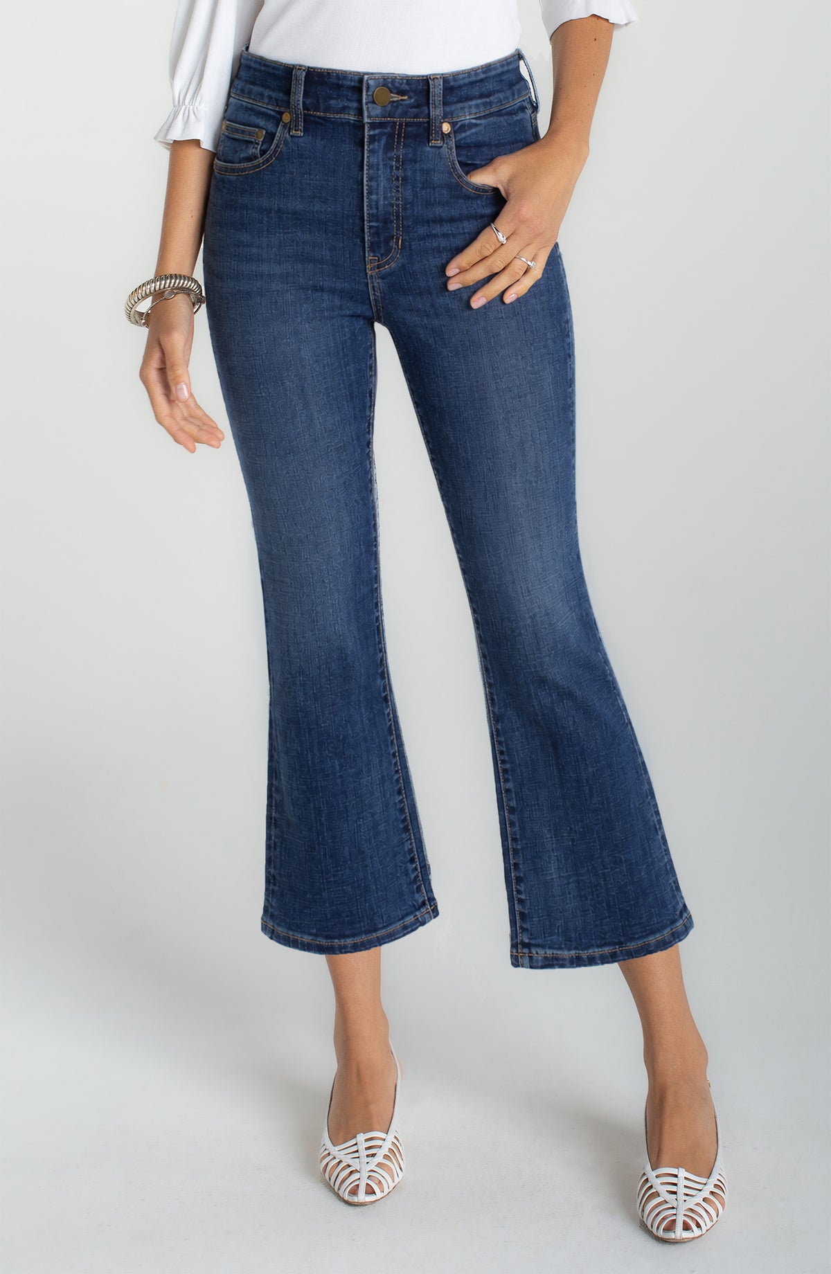 Halle Crop Kick Flare Jean