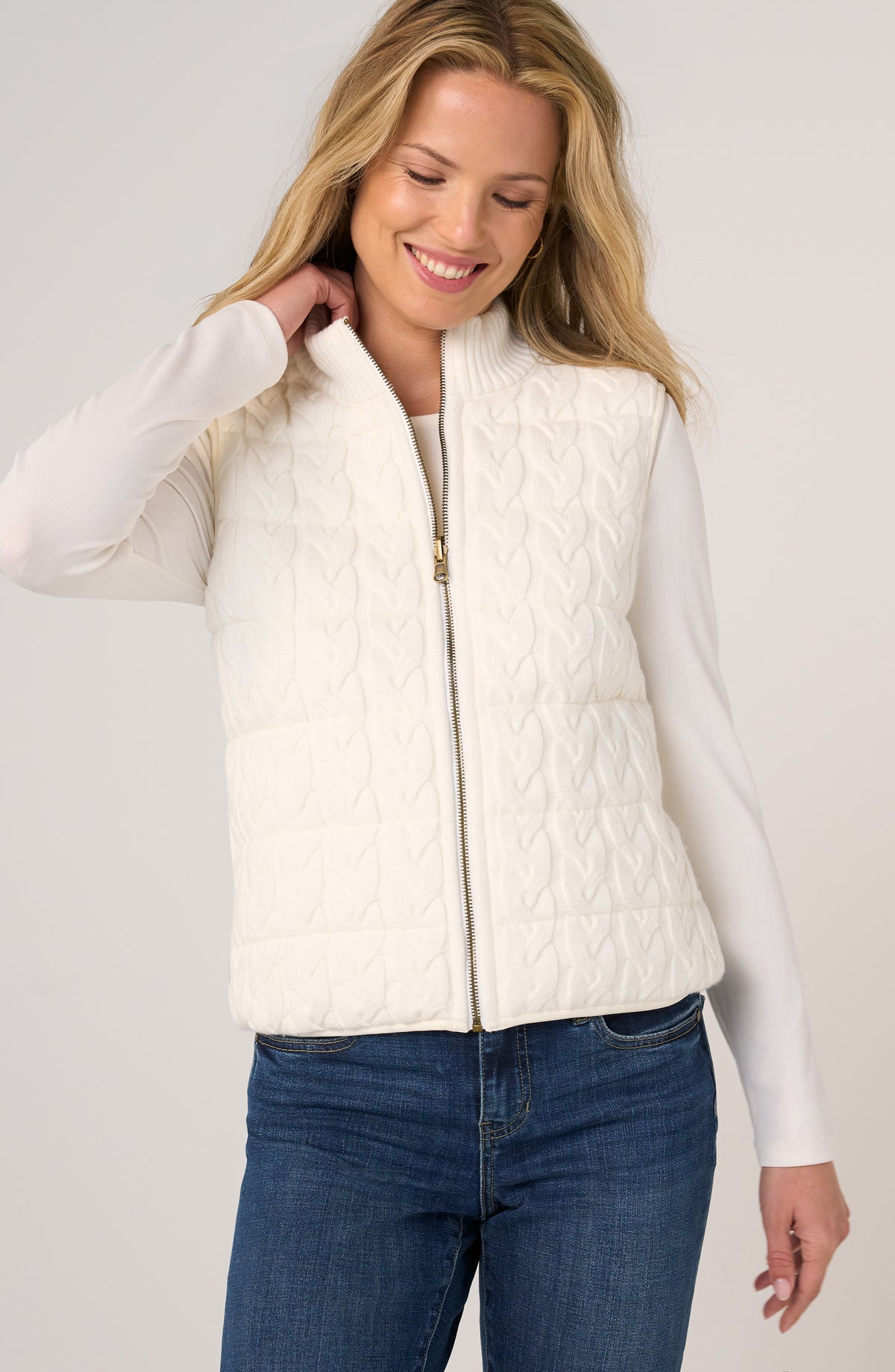 Cream Reversible Vest