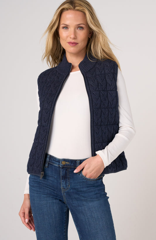 Heather Navy Reversible Vest