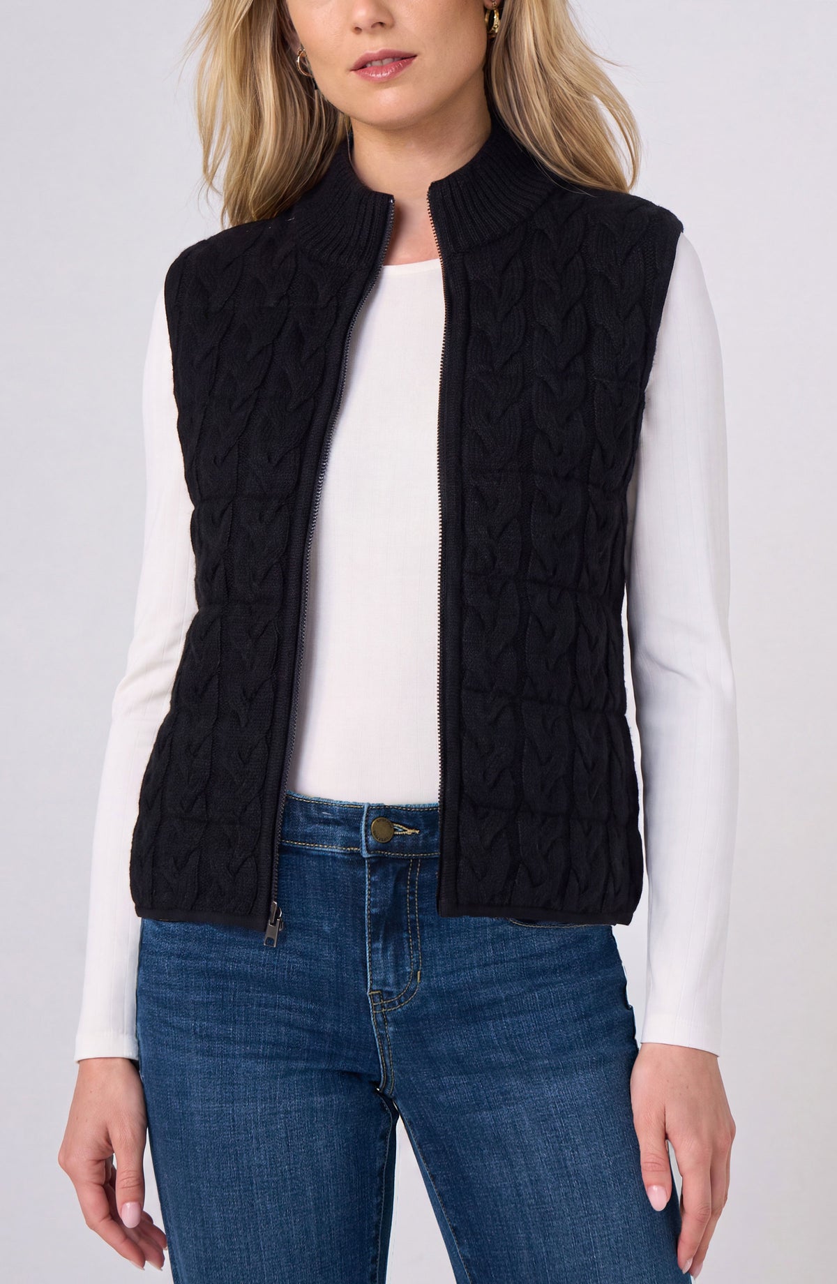 Black Reversible Quilted Vest