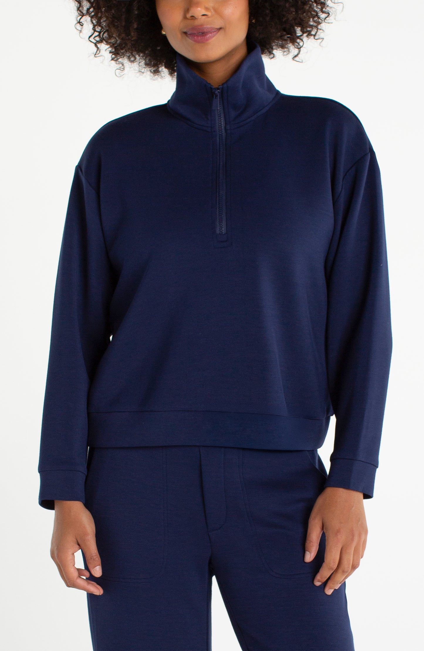 Midnight half zip popover